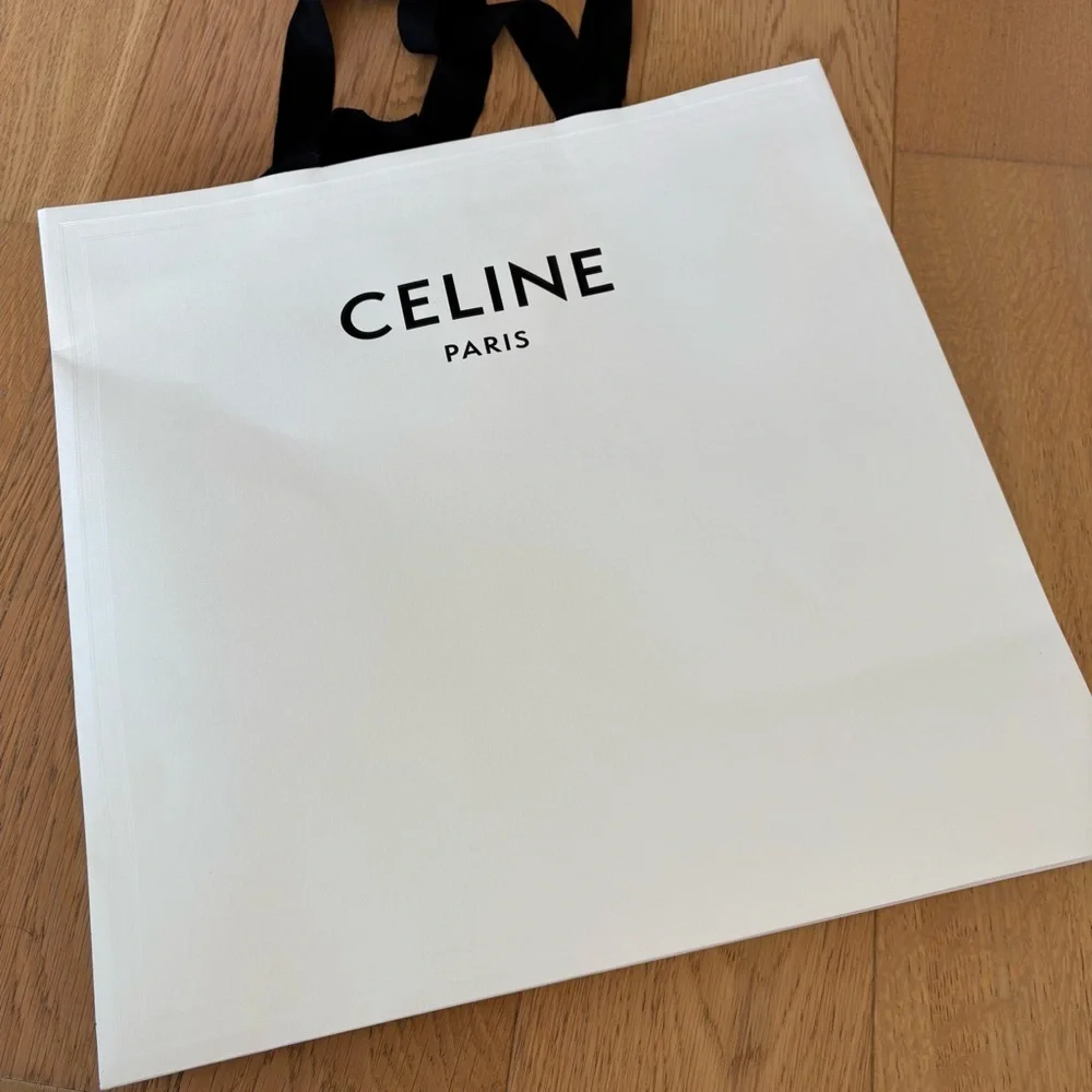 Celine White Tote and Gift Bag Set